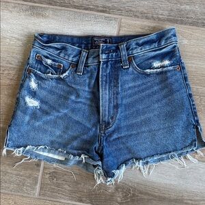 Abercrombie and Fitch Distressed Blue Jean Shorts